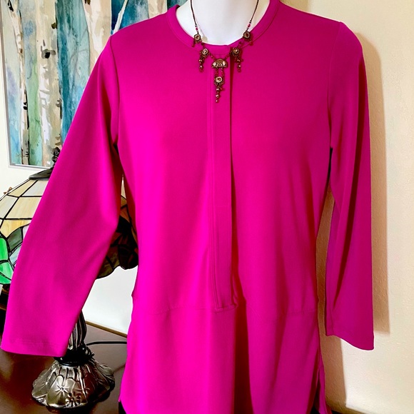 Ralph Lauren Magenta Silky Flowing Top EUC - Picture 1 of 8